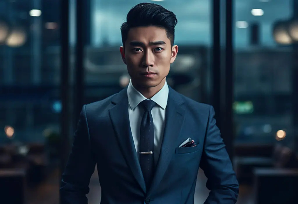 men in well fitted navy suit is attractive to ladies