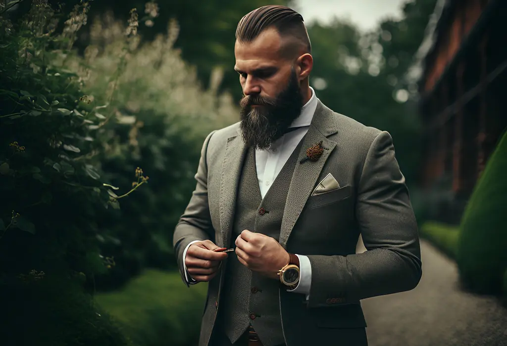 vest with pocket square